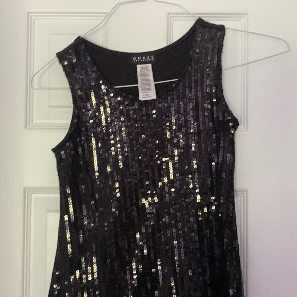 Black Sequence Midi Dress